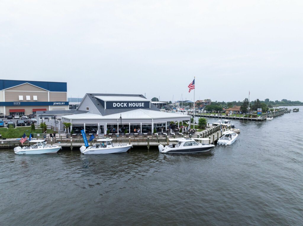default boats on water at dock